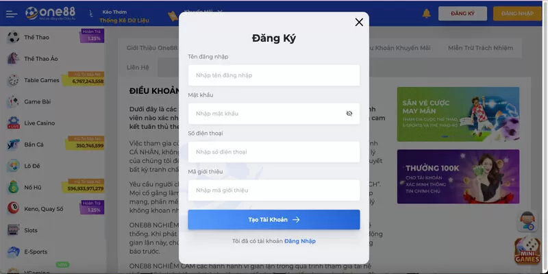 Thao tác tạo lập tài khoản hội viên nhanh chóng