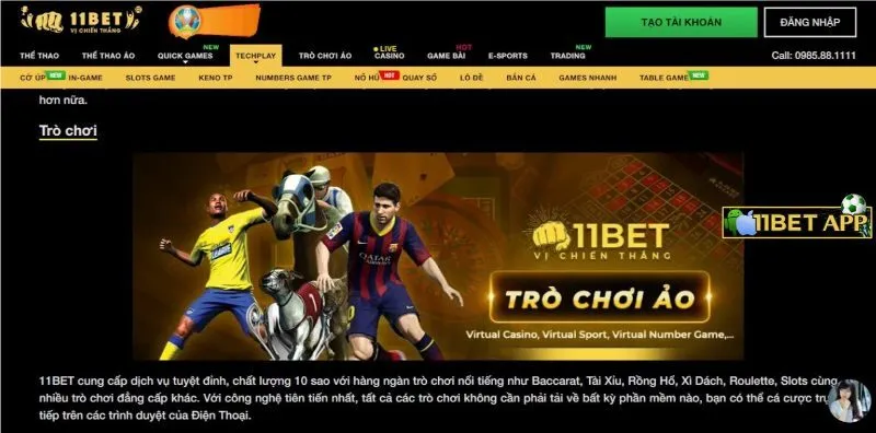 11bet - Sân chơi đẳng cấp Việt Nam